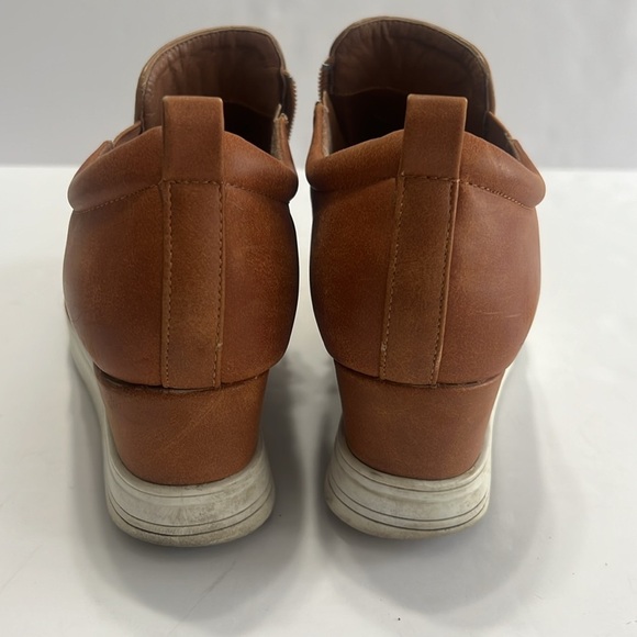 Jollmall Sneaker Ankle Boot Wedges Zip Up Leather | Size 10 (Fits like 9) - Picture 5 of 7